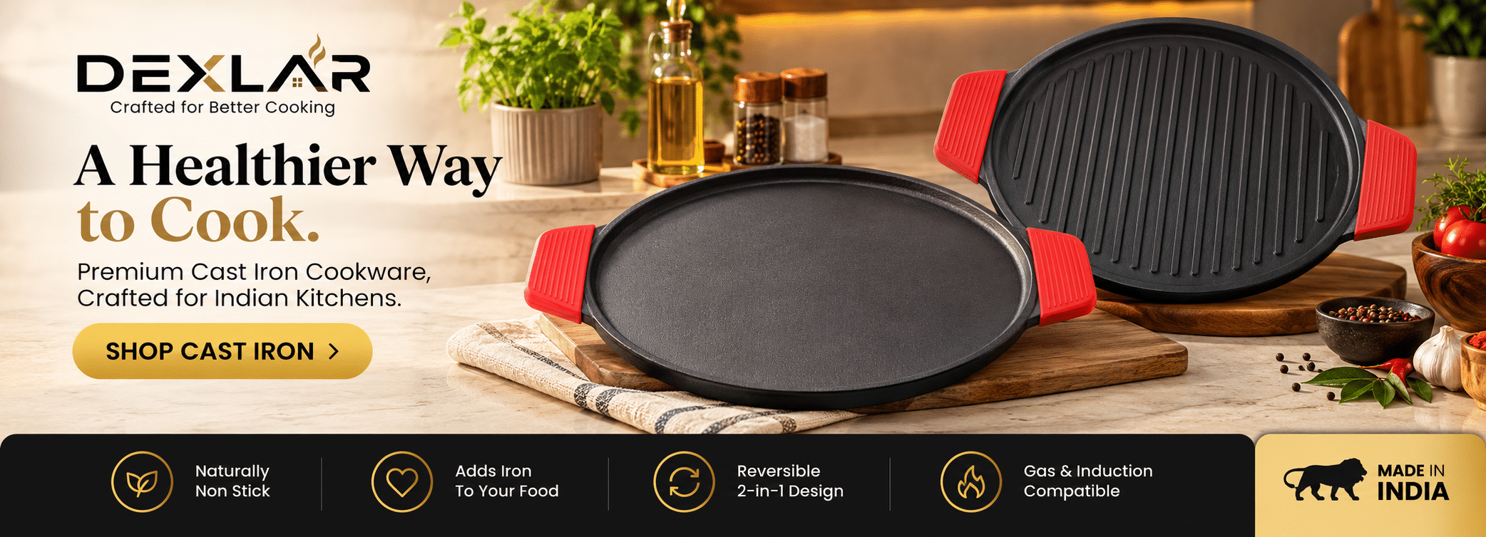 A Healthier Way to Cook - DEXLAR Cast Iron Cookware