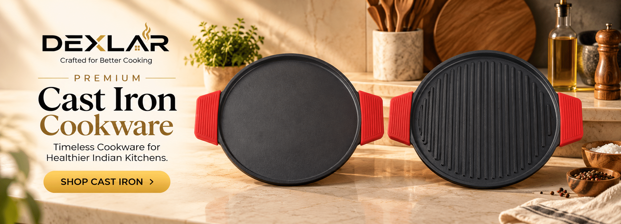 DEXLAR Premium Cast Iron Kitchenware